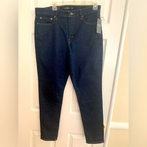 NWT Ralph Lauren Blue Jeans: Skinny, 5-Pocket Style, Front Zip, Leather Patch 12